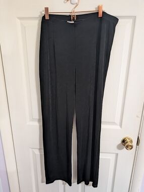 Chicos Travelers Womens Pants Black Slinky Elastic Waist Pull On Size 3 XL 16/18